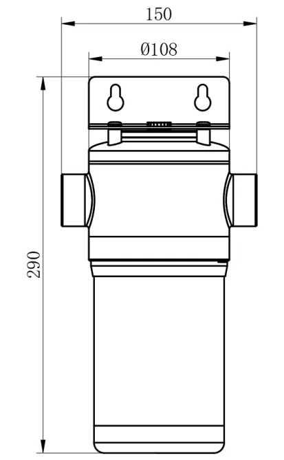 Technical drawing of AGLED-40012 with G1 internal thread interface