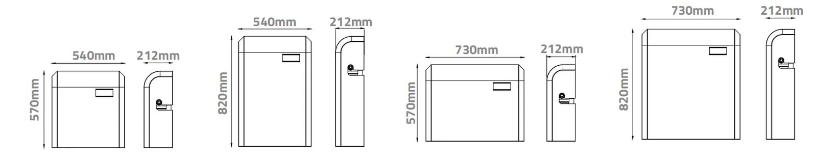 VPS Series dimensional drawings for the 10-inch and 20-inch whole-house water filtration systems