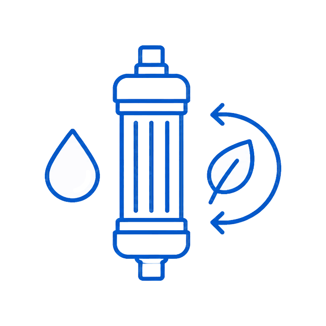 Eco-friendly icon for serviceable UVC LED water systems