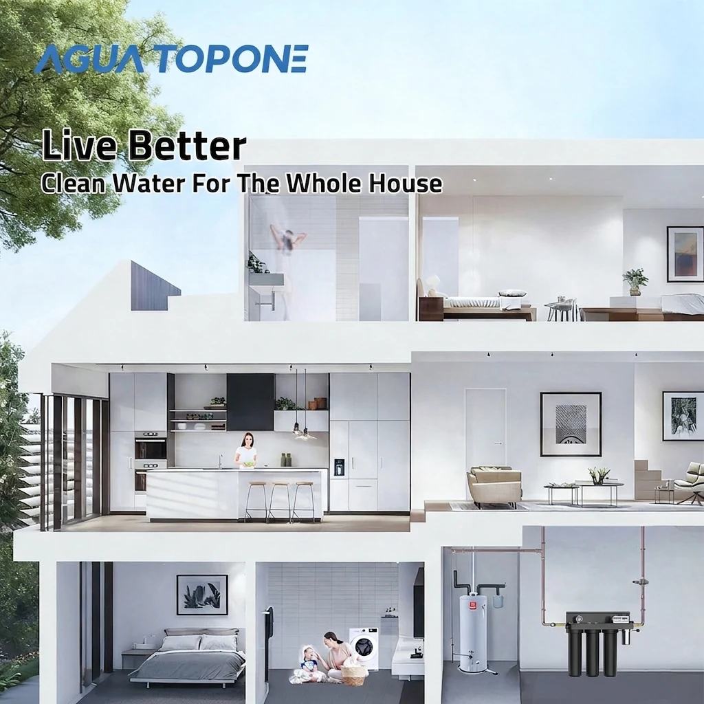 Agua Topone VPS covered whole-house UV water filtration system installed outdoors