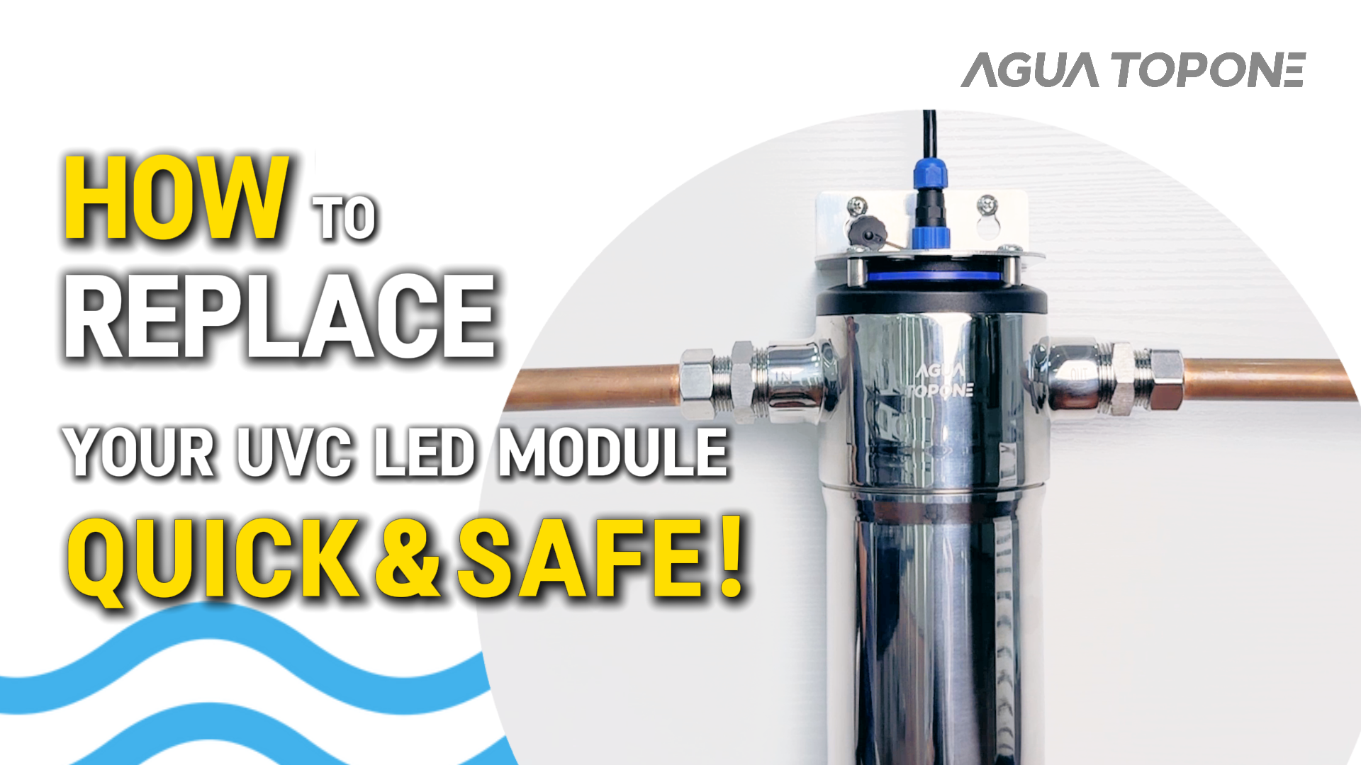 AGLED-40012 UVC LED module replacement poster showing the installed chamber