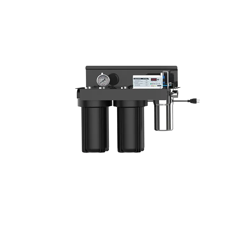 VPS-103 three-stage whole-house UV water filter system with two 10-inch filter housings and UVC LED reactor